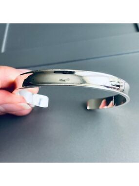 Vintage Modern Classic Sterling Silver Cuff Bracelet